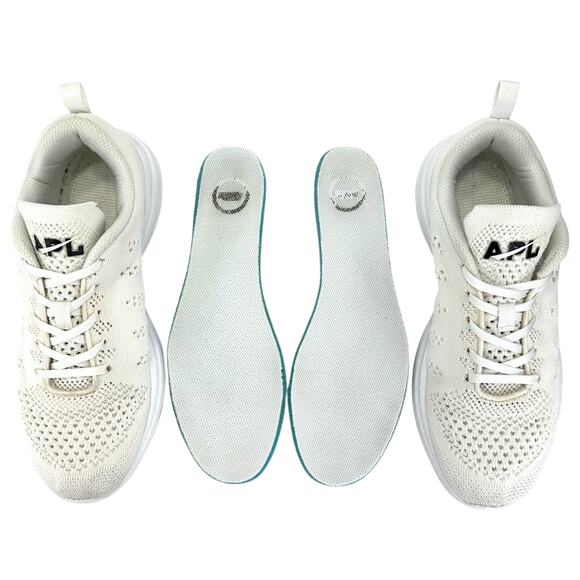 APL Techloom Pro Women Running Shoes Size 8.5 White Knit Breathable Laced Comfy - Picture 8 of 15
